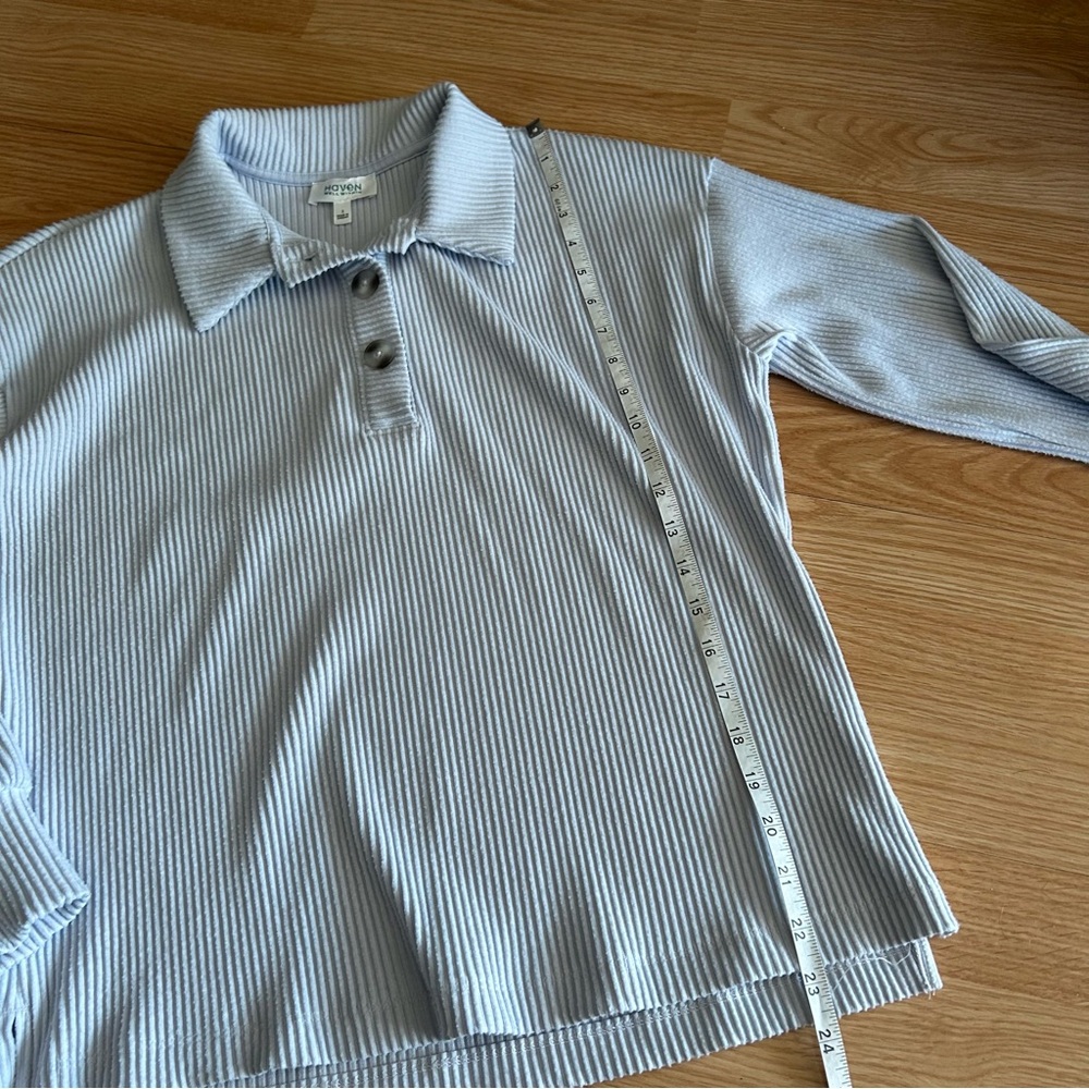 Haven Well Within Ottoman Rib Polo Popover Women’s Small - Picture 6 of 8
